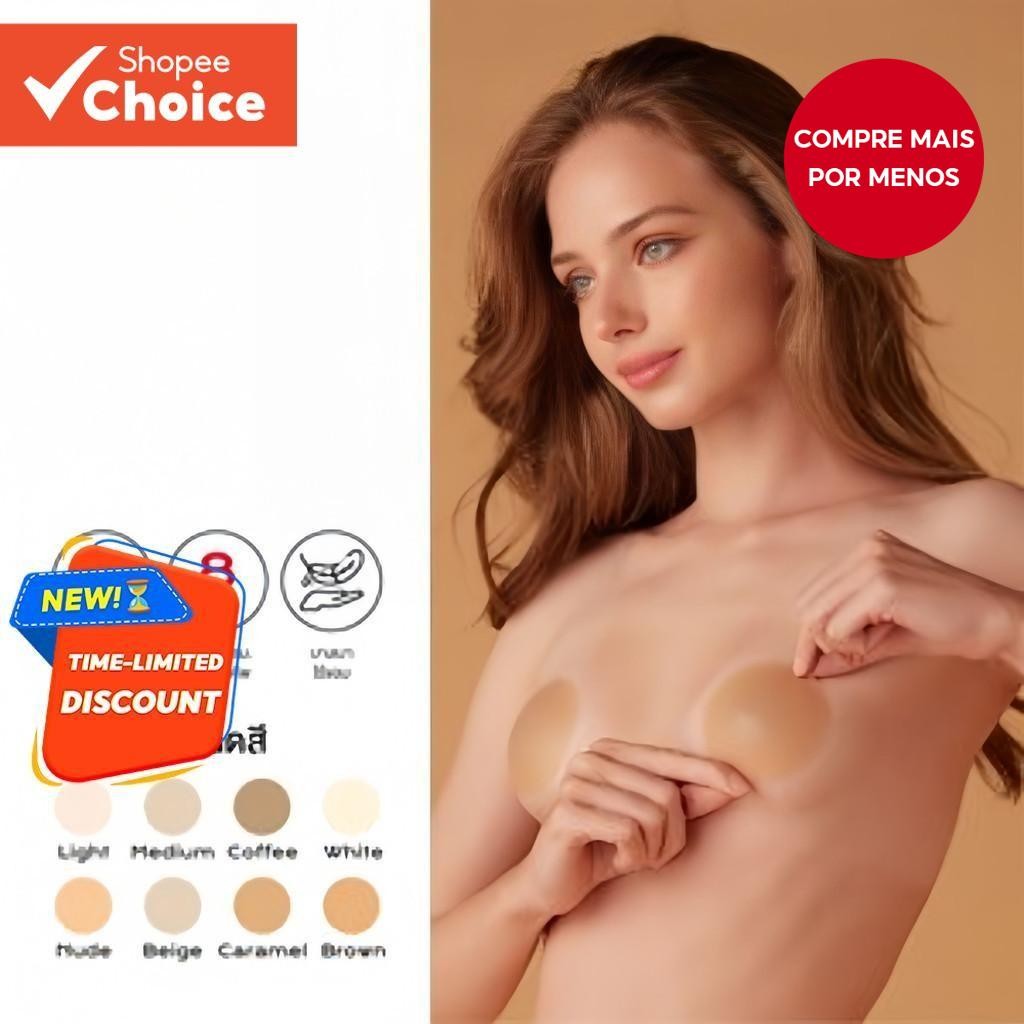 Capas Autoadesivas Ultrafinas Para Mamilos-8 Cm De Diâmetro (4 Cores , Ativadas Por Calor Corporal)