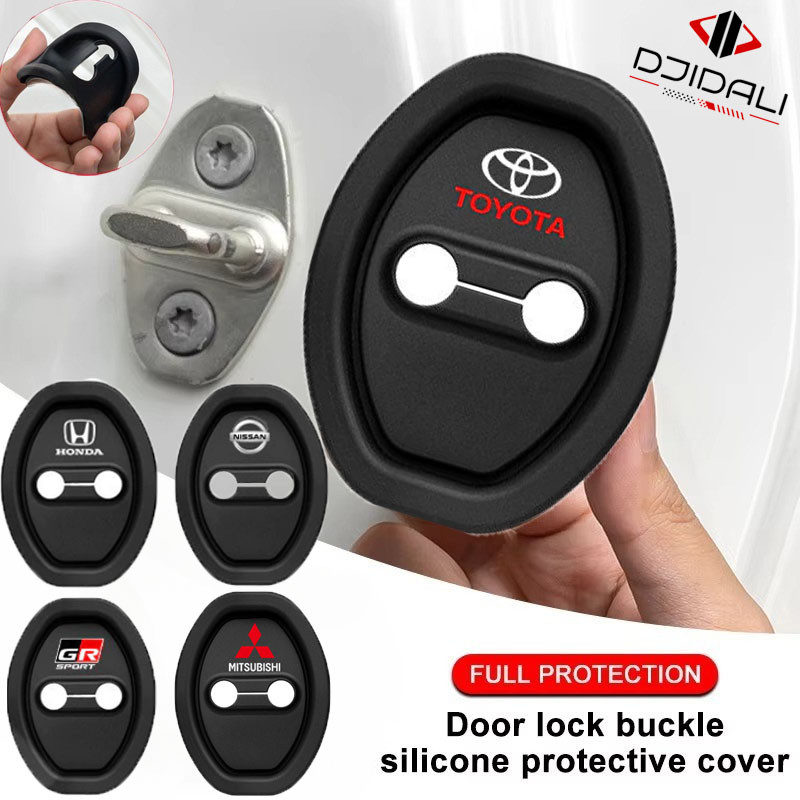 4 Pçs Trava Da Porta Do Carro Capa Protetora silicone anti-Colisão Almofadas De Choque Silenciosas P