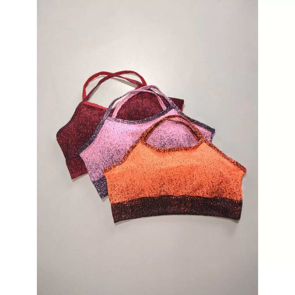 Top Academia Alcinha Degrade Alta Sustentação Com Bojo Removível