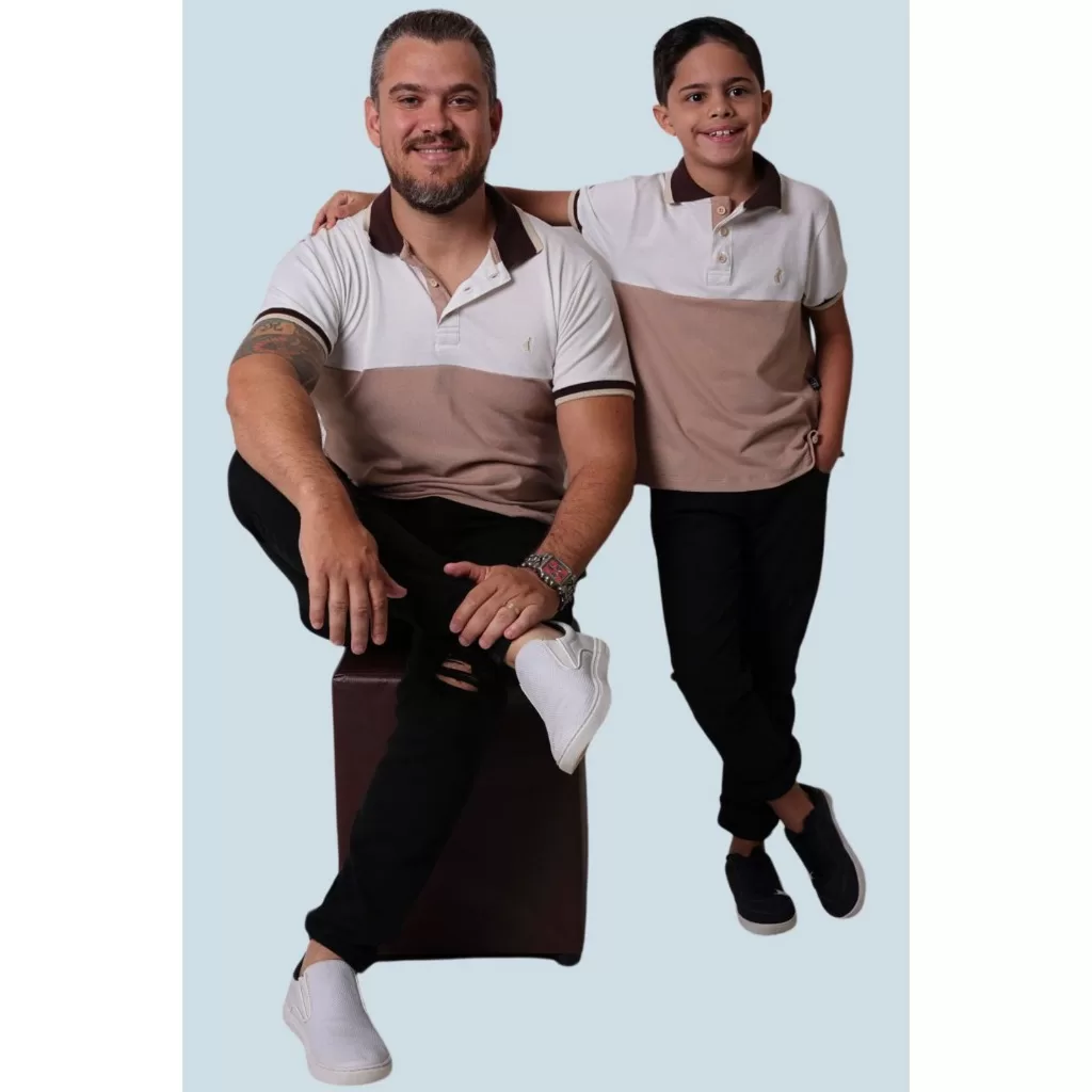Kit pai e filho camisa polo OFF White