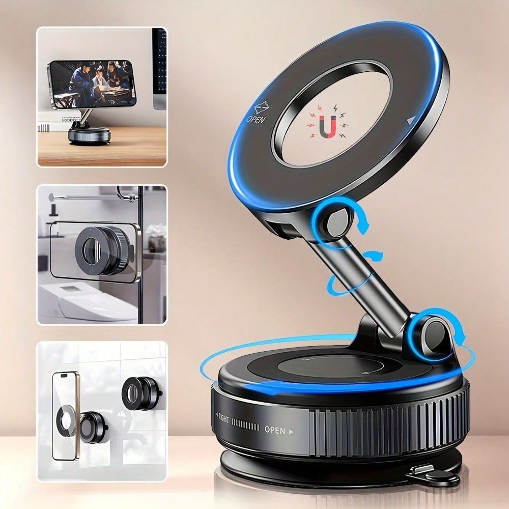 360 ° Suporte Magnético Giratório Para Telefone , Dobrável E Retrátil , Compatibilidade Universal Co