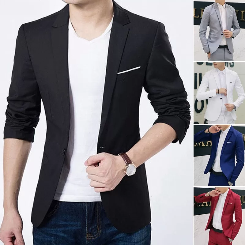 2023 Novo Estilo Masculino de Alta Qualidade Novo Casual Slim Fit Formal Terno de Um Botão Blazer Ja