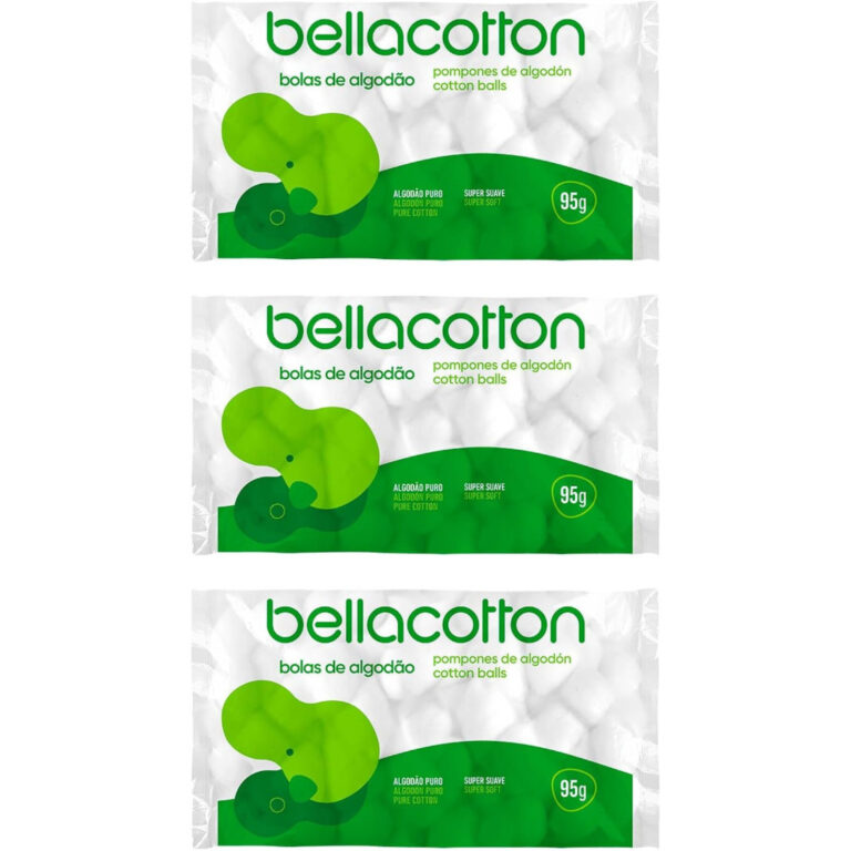 KIT 3 Bolas de Algodão Bellacotton 95g cada