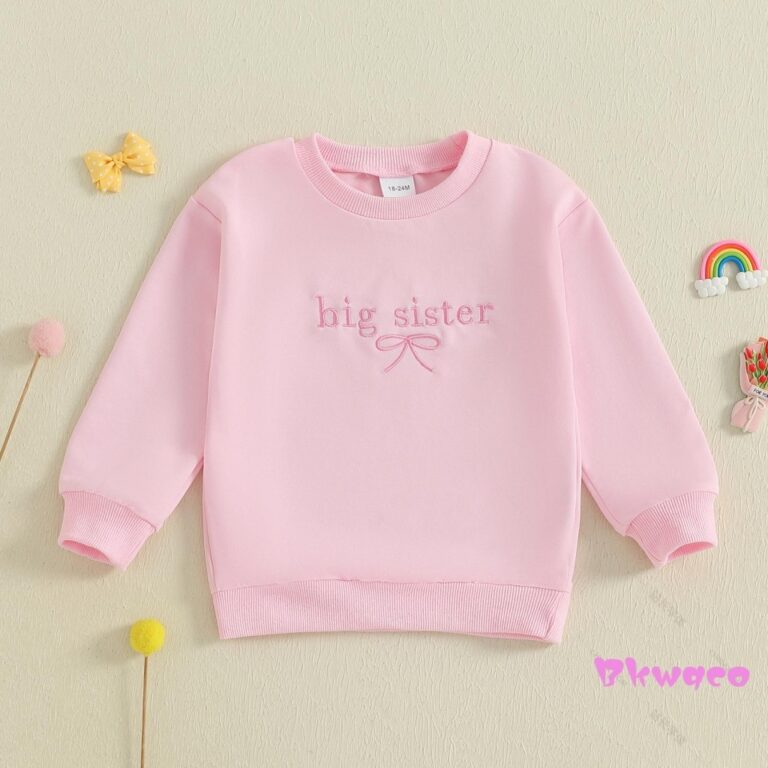 Bkw-Moletom Infantil Feminino Com Laço E Letras B