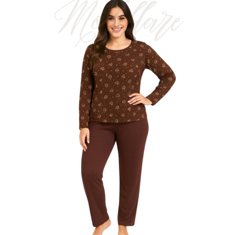 Pijama Inverno Feminino Vanessa  Longo Conjunto co
