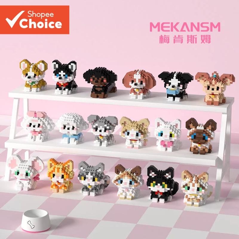 Kit De Blocos De Construção Criativos Meikensm-Conjunto De Enfeites Para Animais De Estimação DIY Co