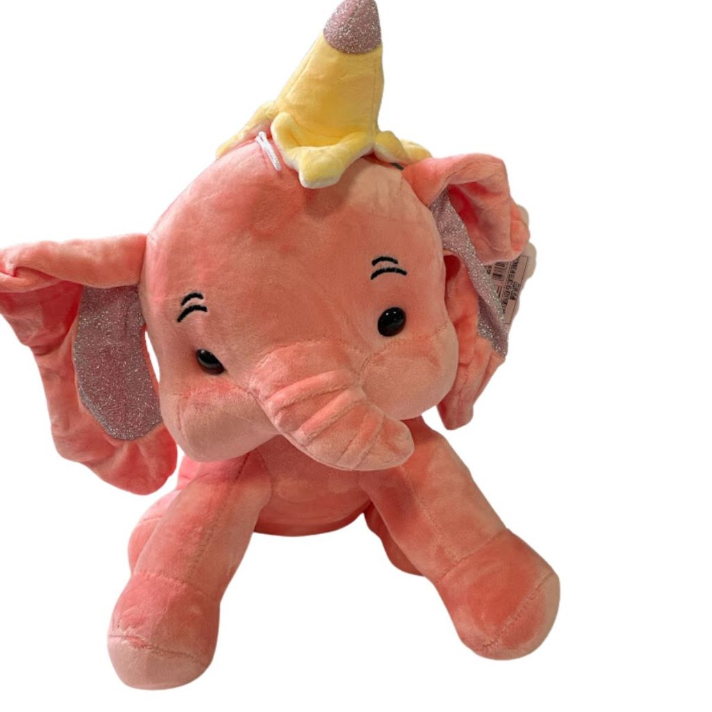 Brinquedo Elefantinha De Pelúcia Rosa – HK Baby