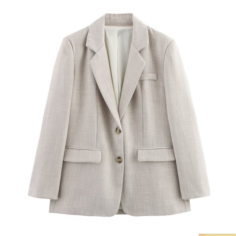 Blazer de lapela de manga comprida 2025 com ombreiras2613127 CNHS
