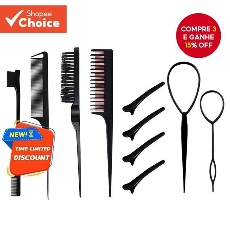 Conjunto De Pente De 10 Peças Com Ferramenta De T