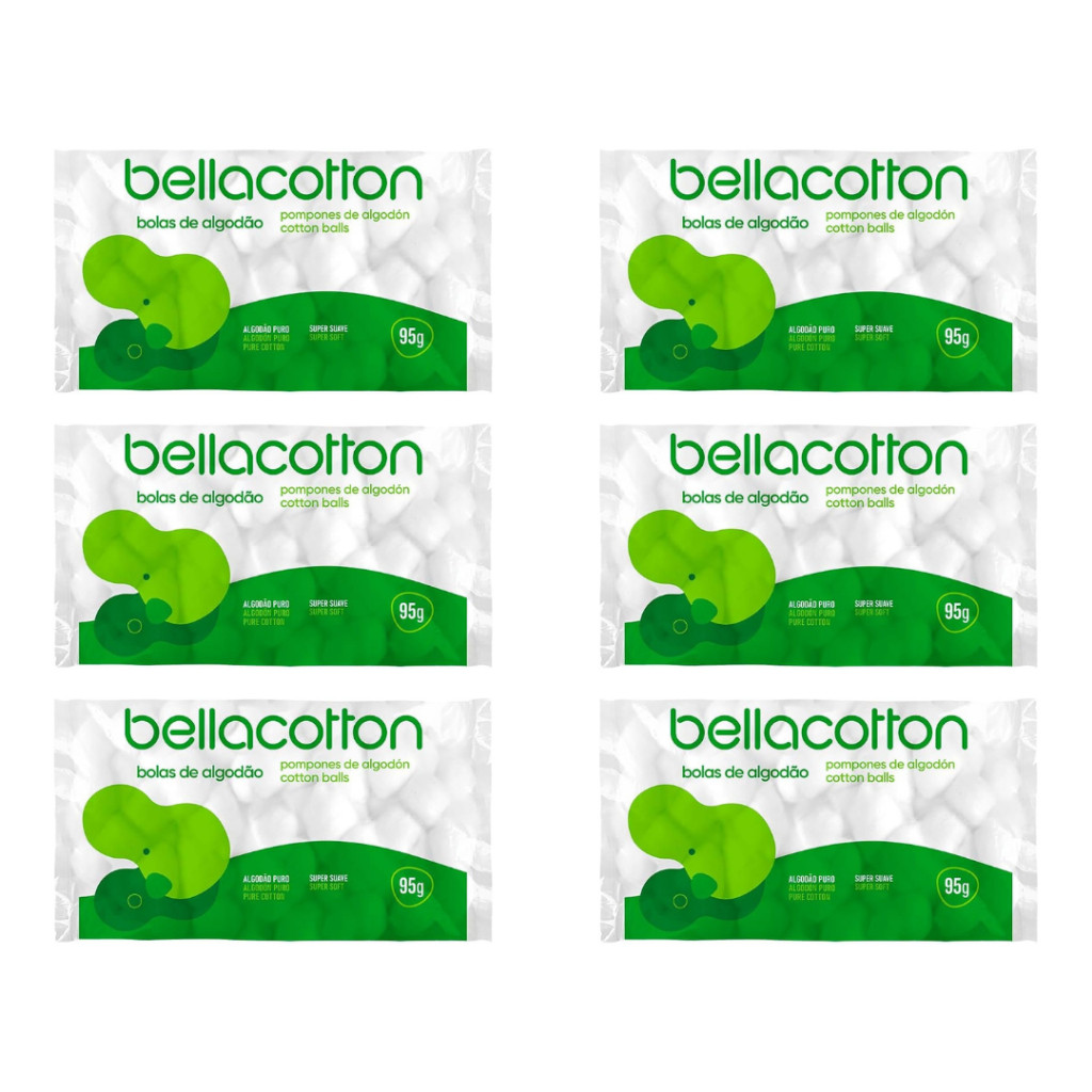 KIT 6 Bolas de Algodão 95g cada