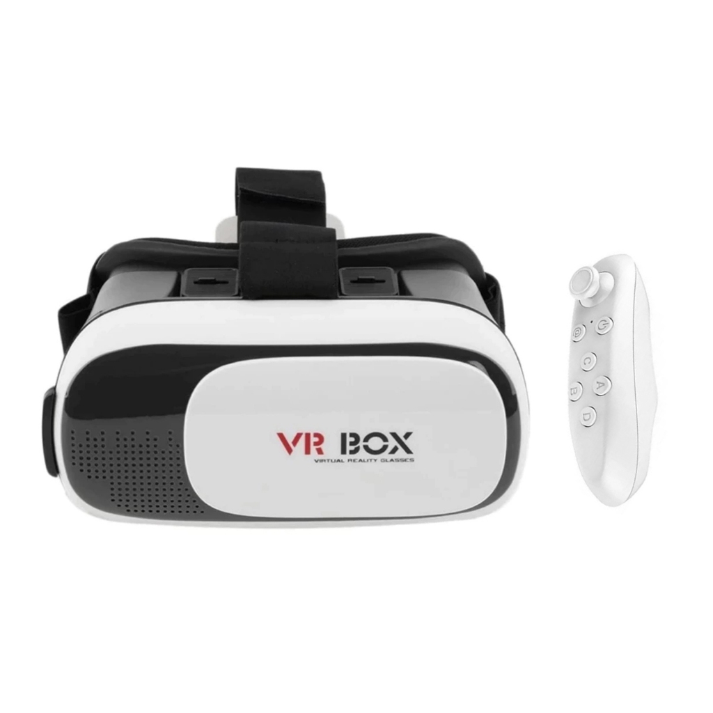 VR Box Oculos 3d Realidade Virtual + Controle Remoto Celular Video Filme Jogos