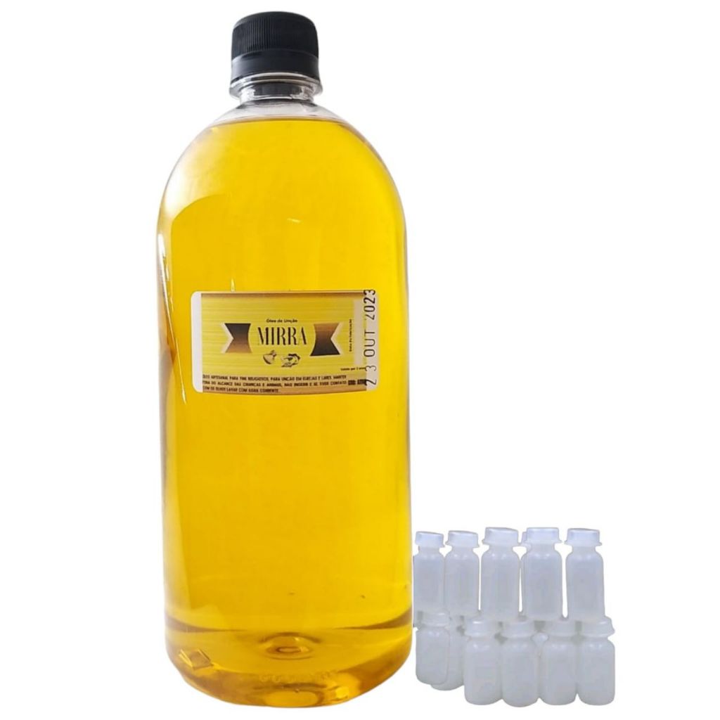 Oleo de Unção MIRRA de 1 litro + 5 frasconete de 5ml