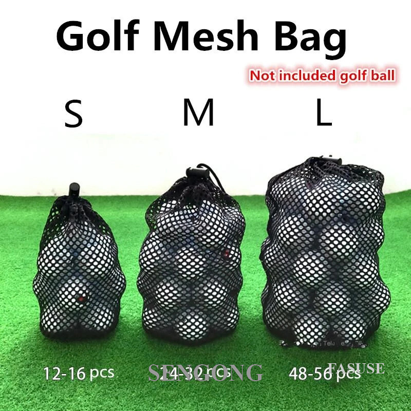 SENGONG Sacos De Nylon Para Golfe Esportivos De Rede De Malha 16/32/56 Transporte De Bolas Saco De A