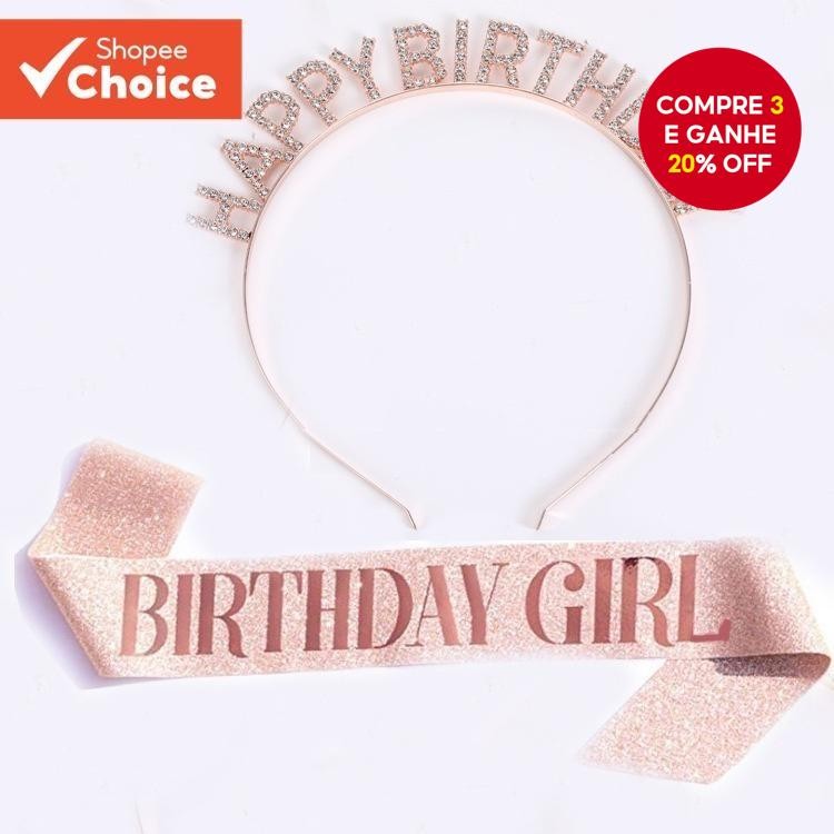 Aniversário Glitter Menina Satin Sash Rhinestone 