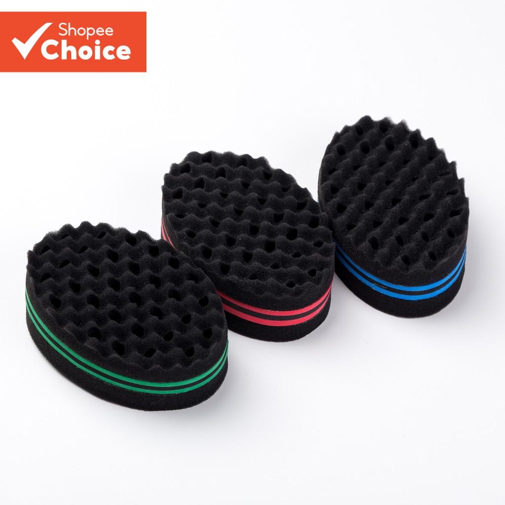 Esponja De Ondulação Oval De Dupla Utilização Com Furos , Estilo Leve , Cachos Naturais , Cria Pente