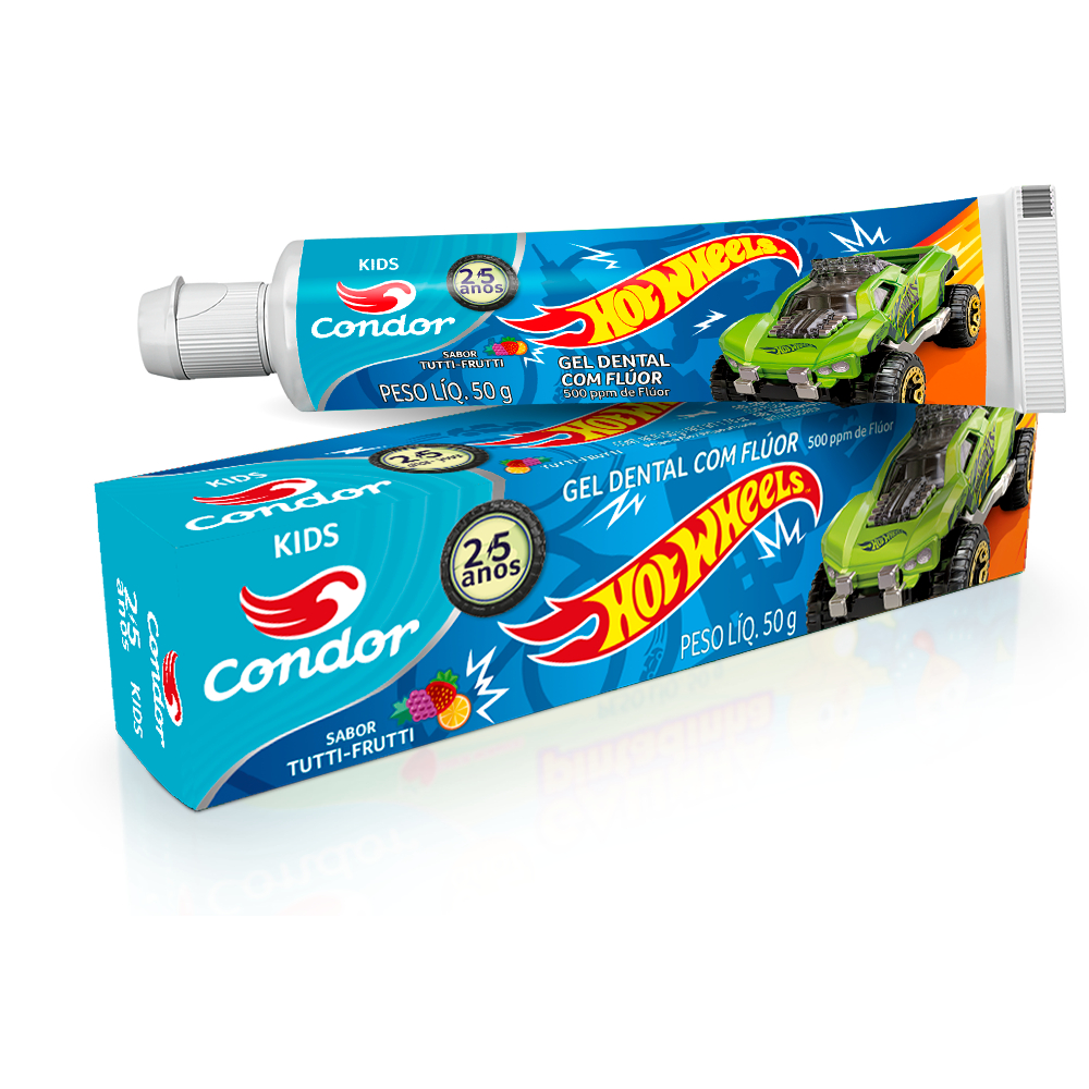 GEL DENTAL CONDOR C/ FLUOR – HOT WHEELS