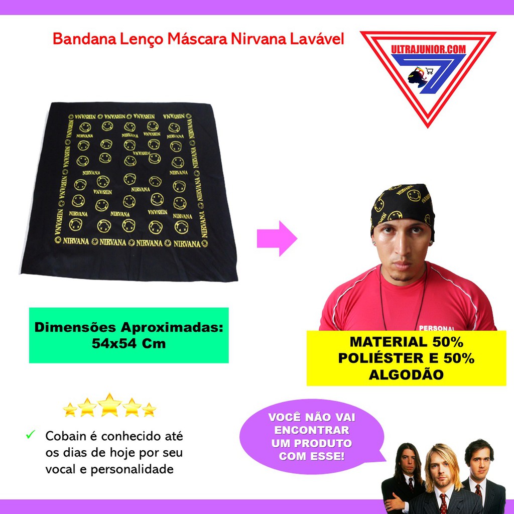 bandana nirvana dupla função top