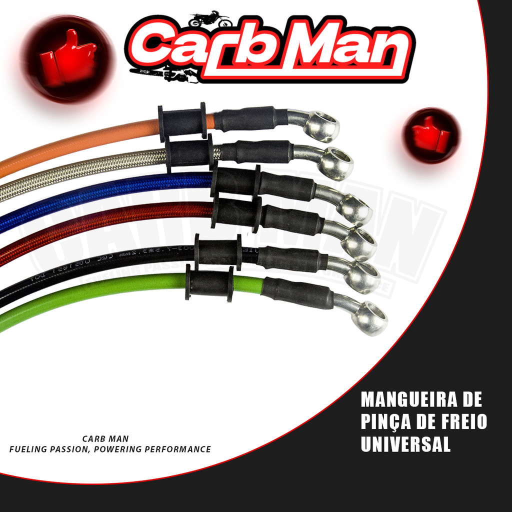 Mangueira de freio universal modificada para motocicleta, mangueira de óleo trançada com fio de aço