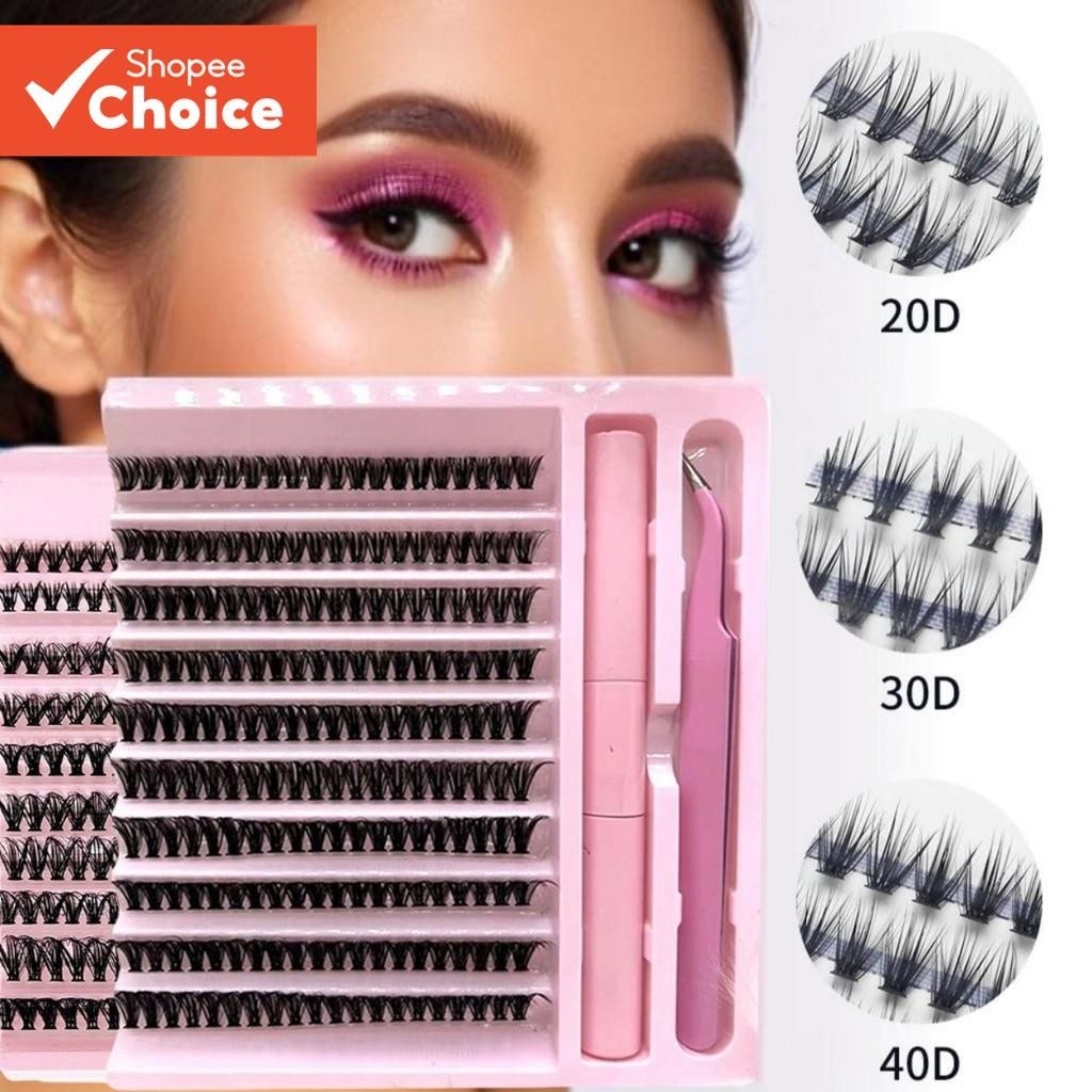 Kit De Pacotes De Cílios Postiços De Vison-200 Clusters De Volume 20D/30D/40D Individuais Para Exten