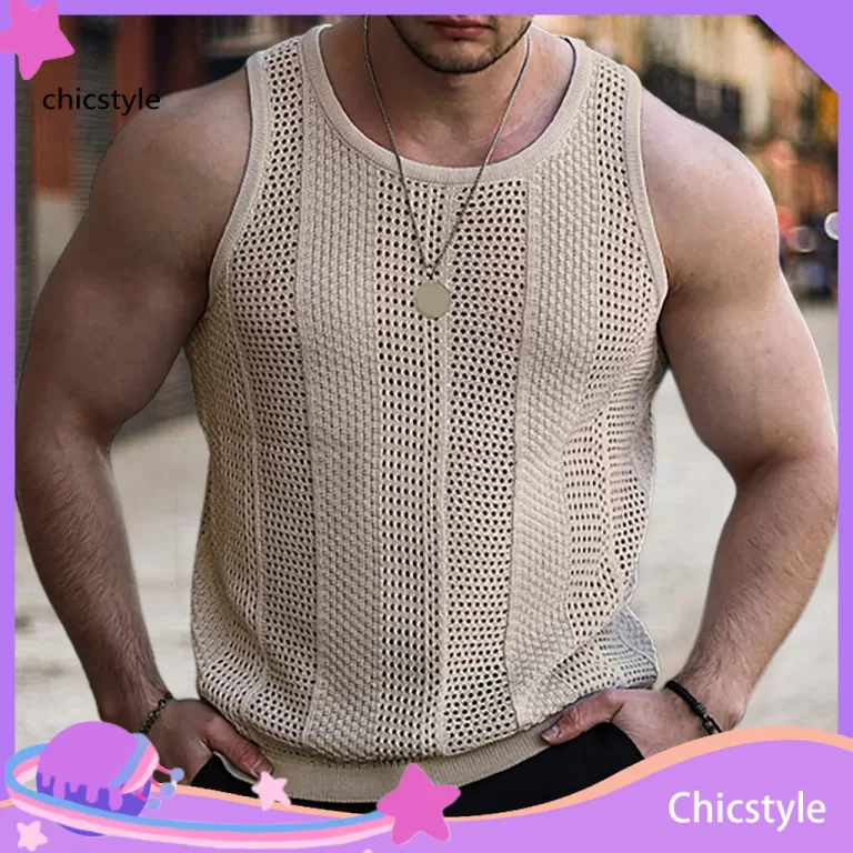 chicstyle O-Pescoço Sem Mangas Colete Masculino C