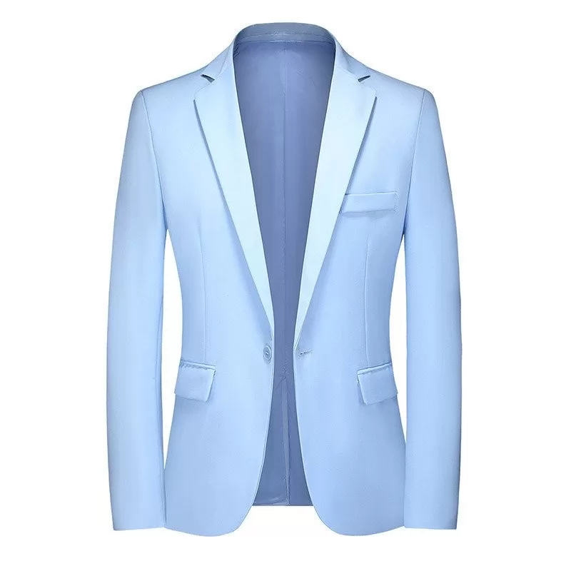 Envio em 24 horas 2024 Blazer Casual Masculino de Cor Sólida Slim Fit Tamanho Grande Jaqueta de Te