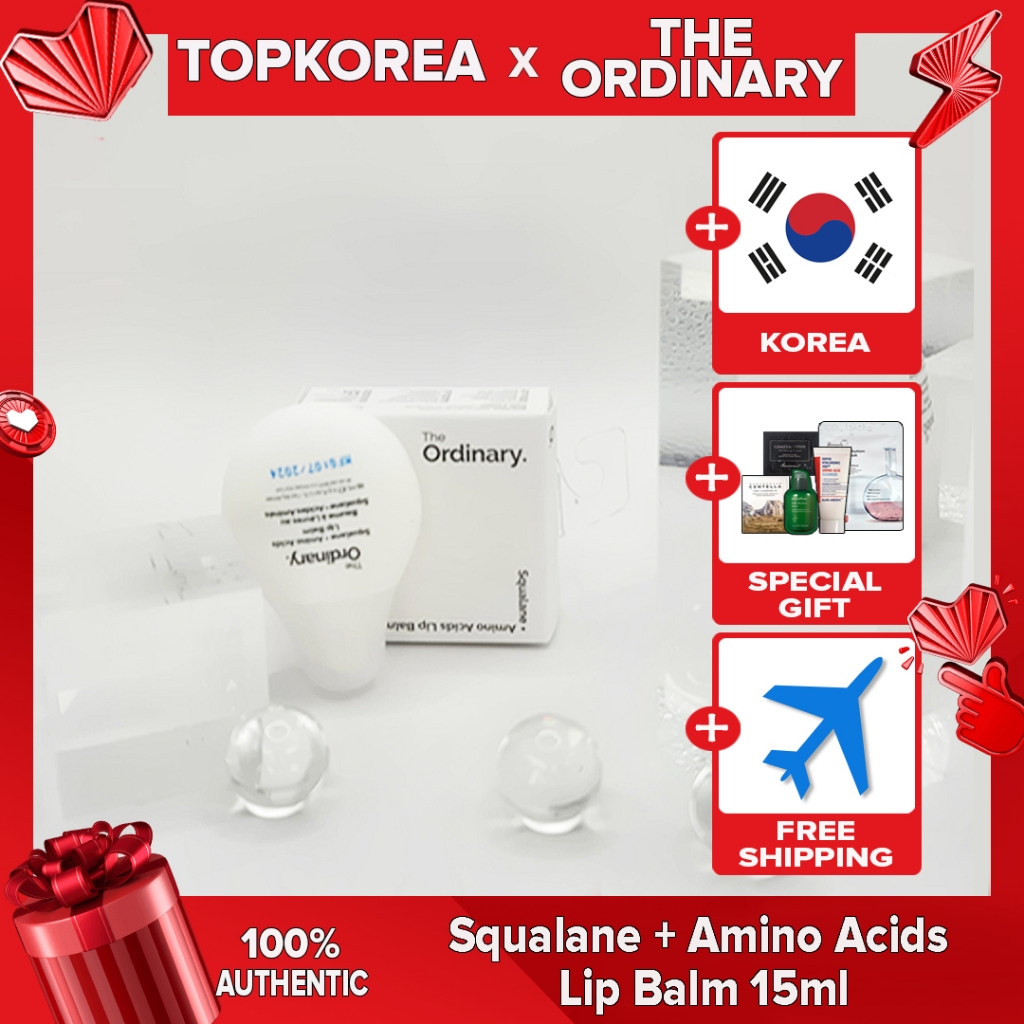 The Ordinary Squalane + Amino Acids Lip Balm 15ml TOPKOREA Envio Da Coreia