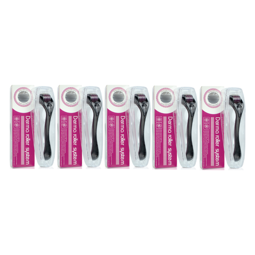 Kit 05 Dermaroller 540 Agulhas DermaSystem Tratamento Estético MicroAgulhamento