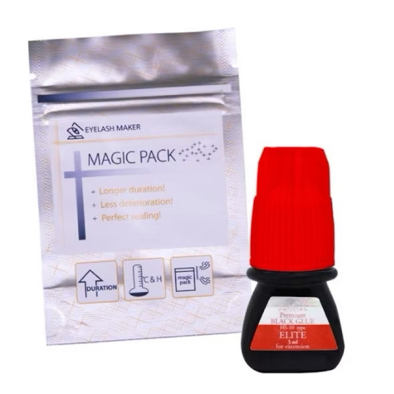 ( Kit ) Cola Adesivo HS 10 3 ml Extensão de Cílios Premium BLACK GLUE – com ANVISA – ENVIO IMEDIATO