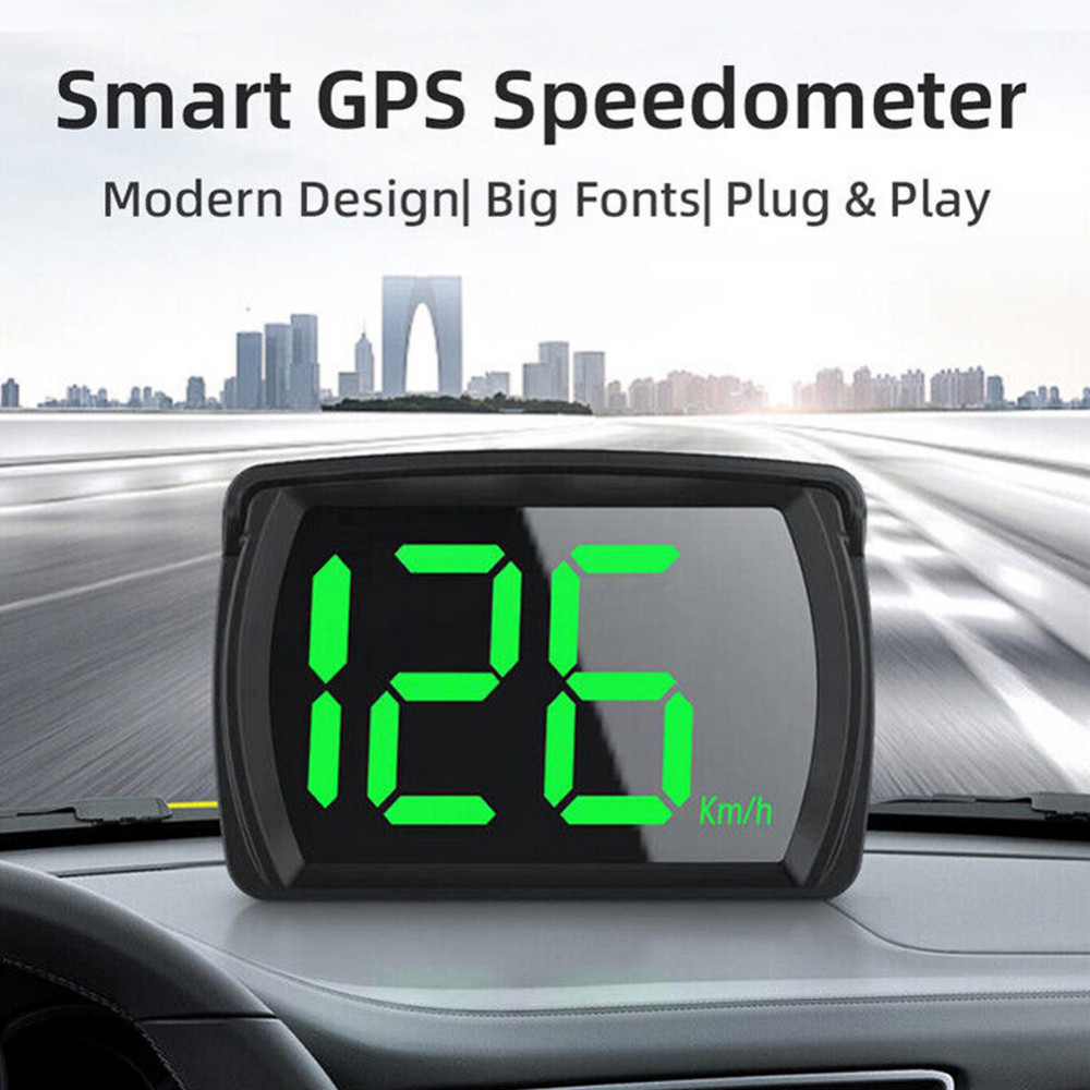 Velocímetro Digital Universal GPS HD LCD Display Inteligente Plug and Play Fonte Grande Para Todos O