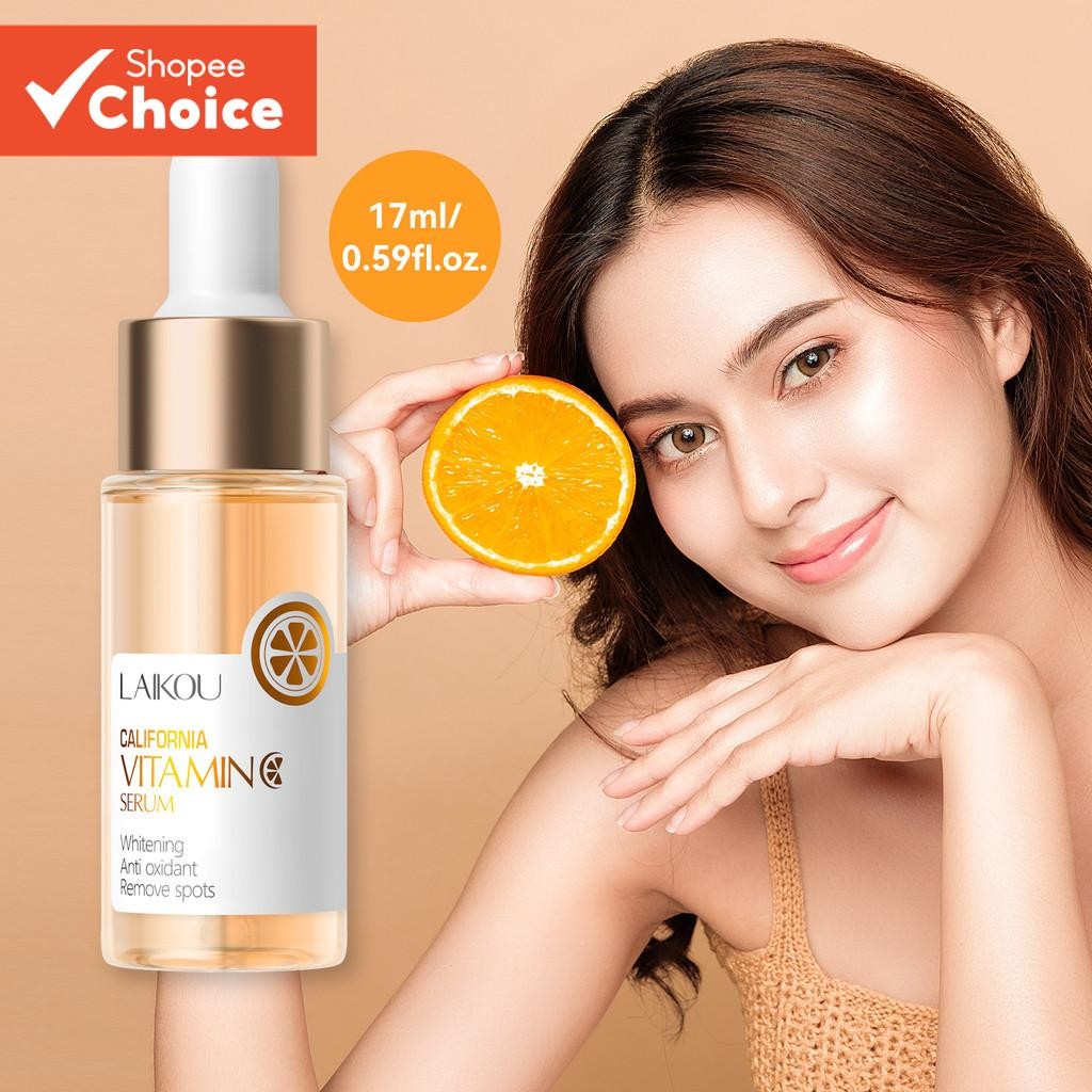 LAIKOU Vitamina C Soro Facial VC Clareador Antienvelhecimento Sardas Hidratante Para Manchas Escuras
