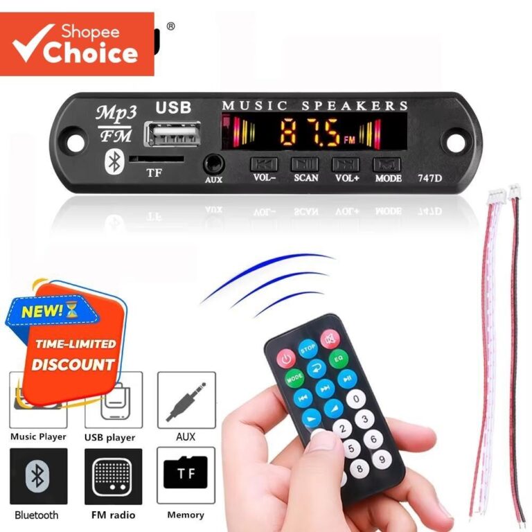 DC 9V 12V Bluetooth 5.0 Kit De Carro Sem Fio MP3 D