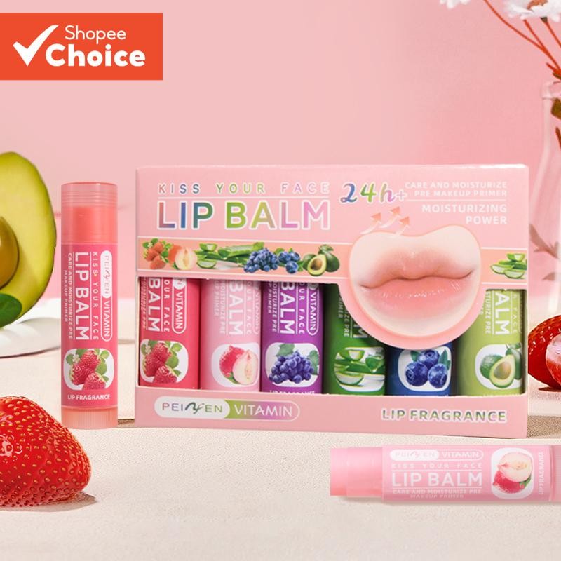 Penifen Hidratante Labial Anti-Rachaduras com Pacote Combinado de Seis Bálsamos Glossy