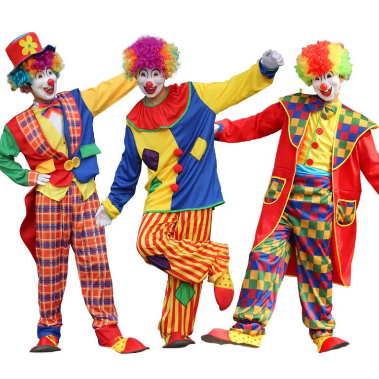 Trajes de desempenho de palhaço adulto de Hallowe