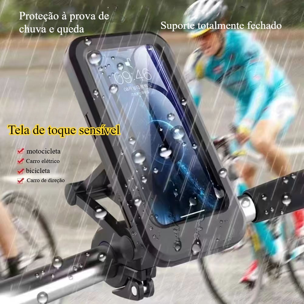 360 ° Suporte Para Celular À Prova Dágua Motocicleta Articulada 6.5 Polegadas LE-078