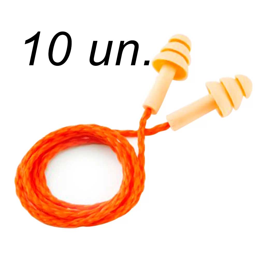 Protetor Auricular Abafador de Ruidos – 10 Unidades Tampao de Ouvido