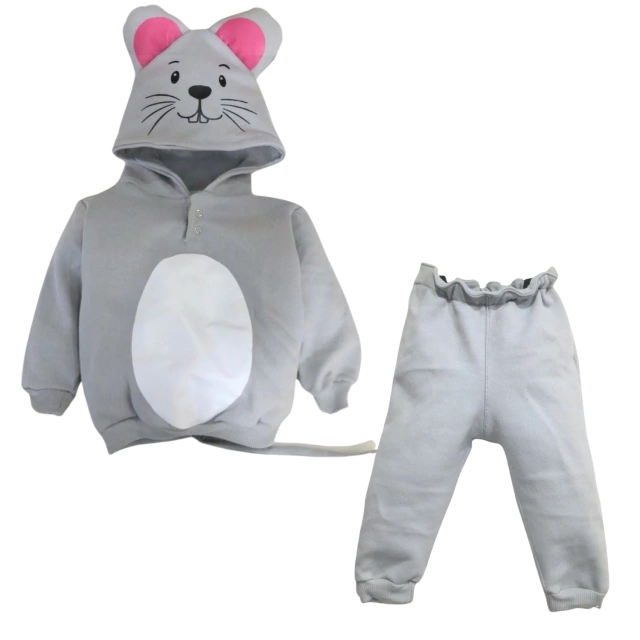 Conjunto de Moletom Fantasia Ratinho Catitos ̵