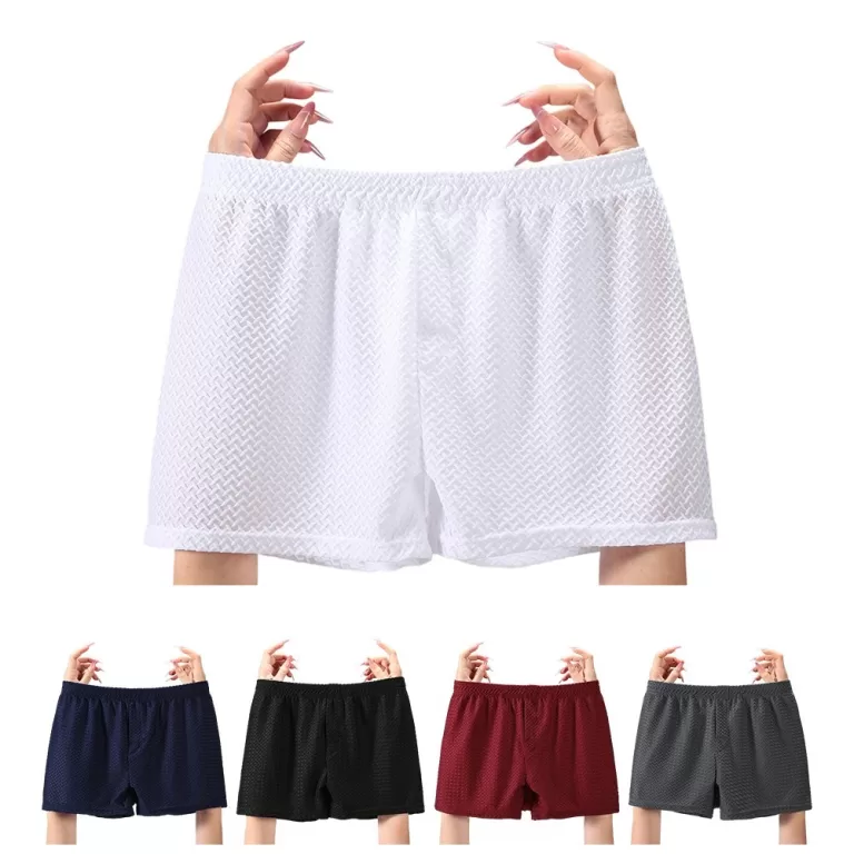 [Novo] Calções Boxer Masculinos Finos E Sólidos
