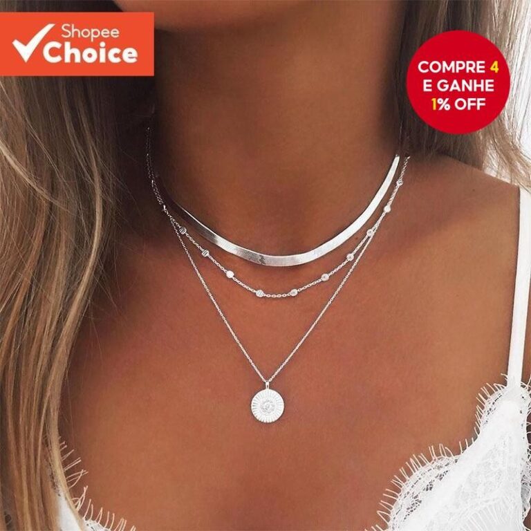 Colar De Aço Da Moda Estilo Coreano Cintilante Es