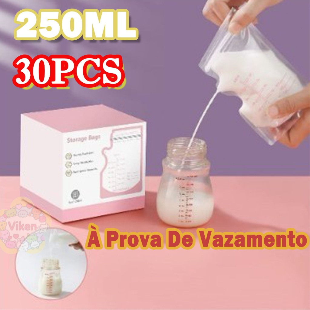 Kit 30/60 Un Saco Saquinhos Congelar Leite Maternidade Bebê