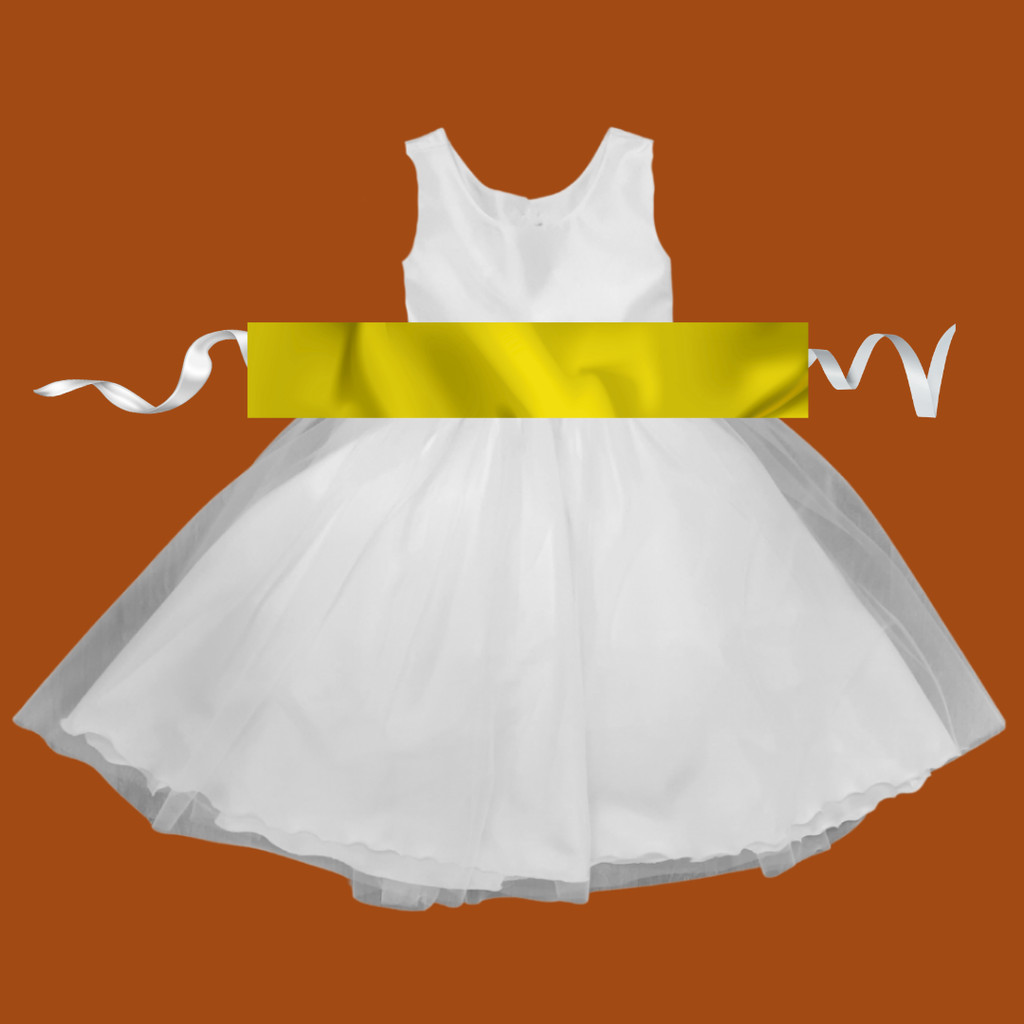 Faixa Lisa AMARELO ESCURO Infantil Acessorio Festa Casamento Batizado Dama Florista Cinto REF4216