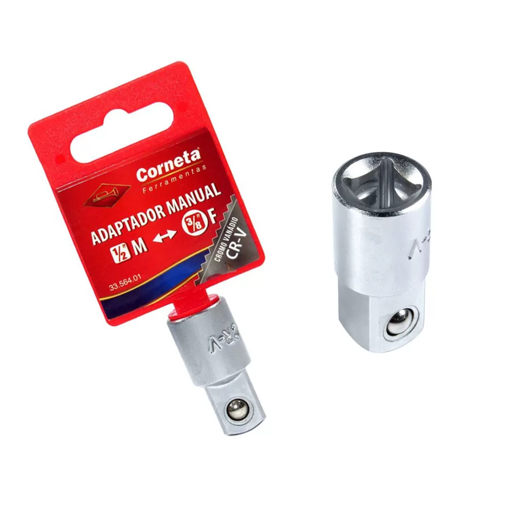 Adaptador Manual Casquete Profissional 1/2 Pol. Para 3/8 Corneta Crv