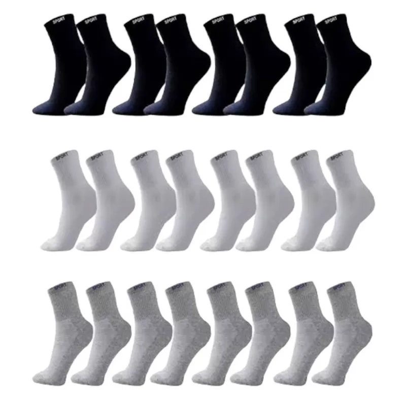 Atacado 48 Pares Meia Sportiva  Masculina 100% Algodão meias Atolhadas