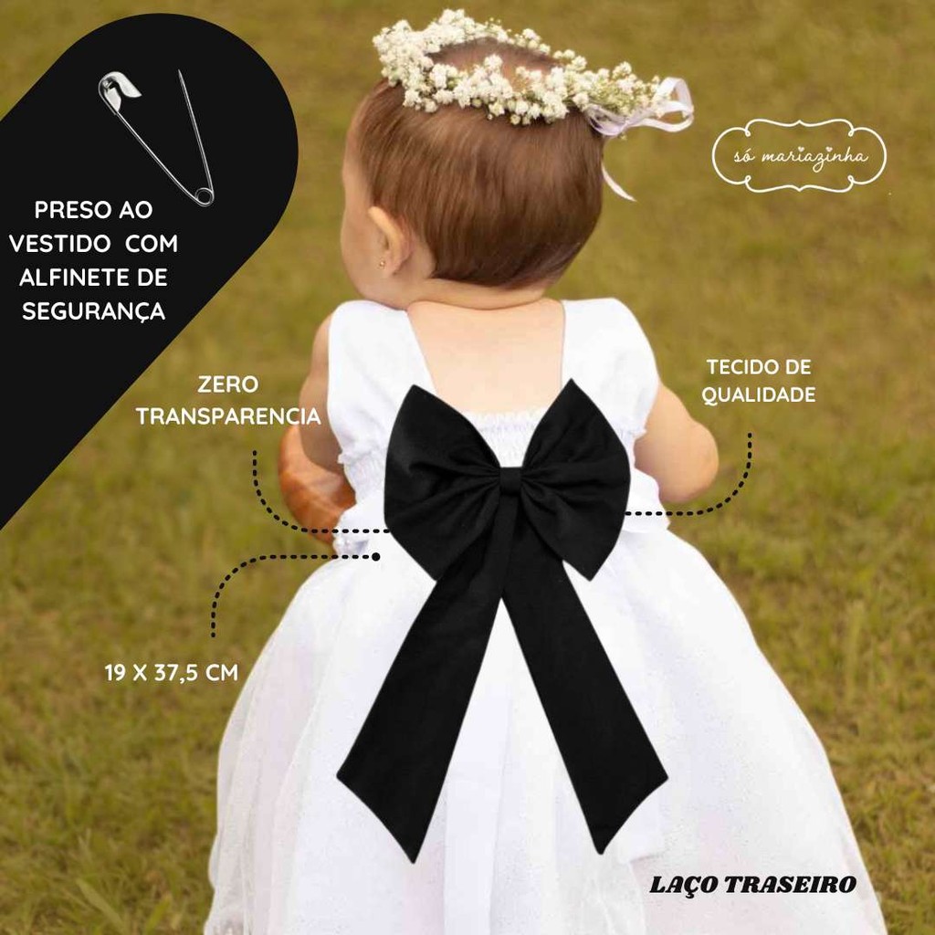 Laço Preto Para Vestido Decoração Acessório De Vestido De Festa Em Tafeta tamanho unico REF4205