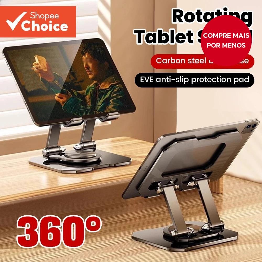 360 ° Suporte Giratório De Mesa De Metal-Dobrável Ajustável Para Telefones E Tablets