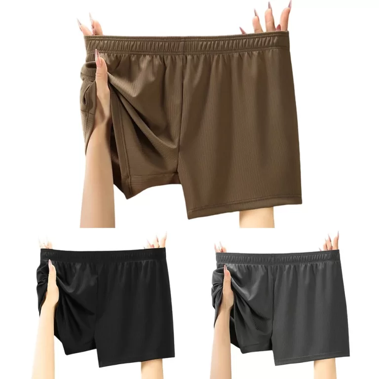 [Novo] Shorts Boxer Masculinos Soltos E Sólidos ,