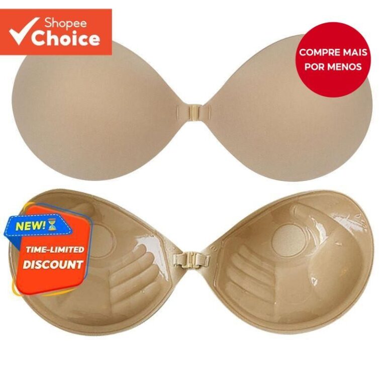 Sutiã Push-Up Acolchoado 3CM Cáqui  Sem Alças ,