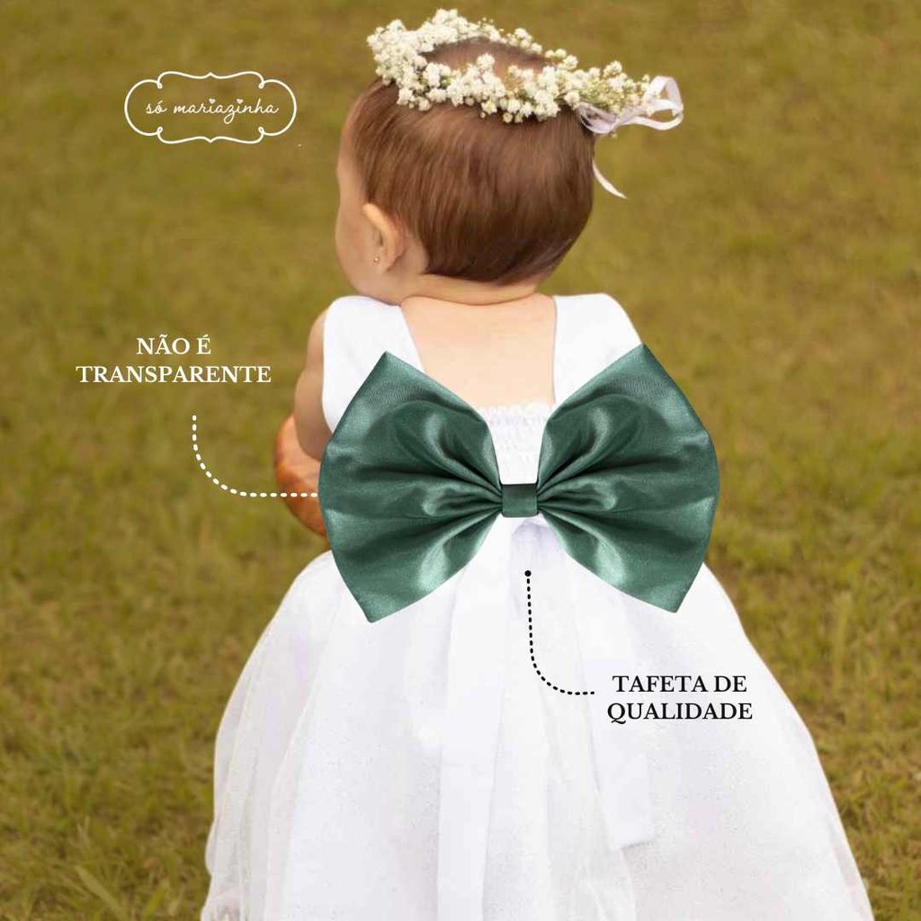 Laço Estruturado Traseiro acessorio para vestido Verde oliva REF4204