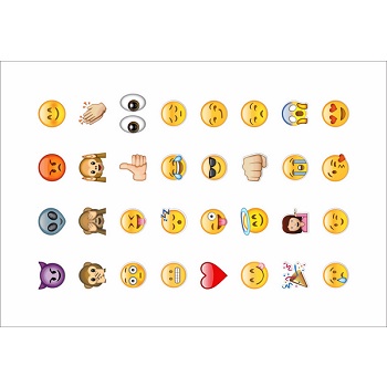 Tatuagens Temporárias 32 pçs – Emoji