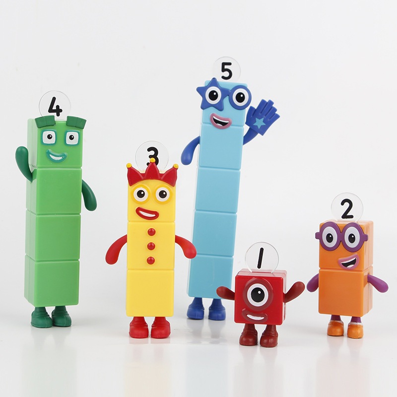 5 Pçs/Set Numberblocks Blocos De Construção Conjunto Criativo Matemática Digital Tijolo Figura Engra