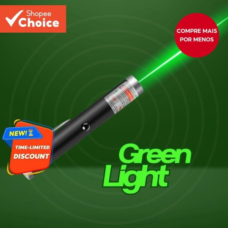 Ponteiro Laser Recarregável Luz Vermelha/Verde Tr